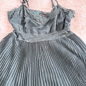 Lulus Dot Your Life Lace Pleated Midi Dress